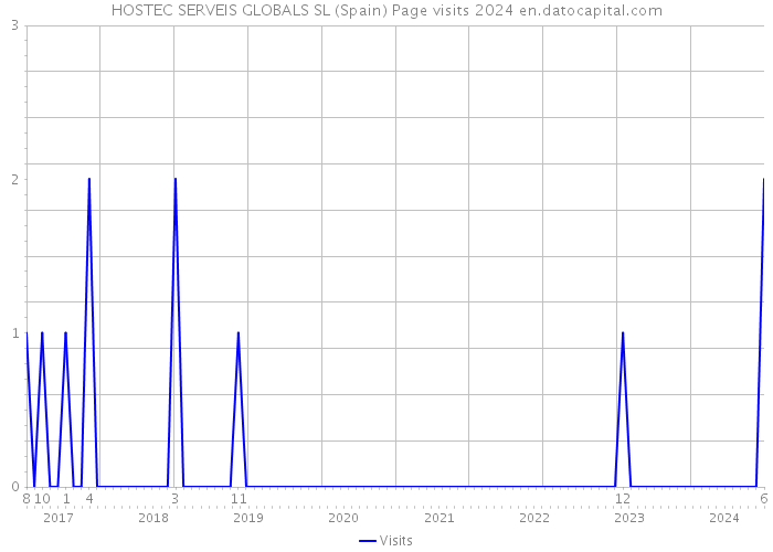 HOSTEC SERVEIS GLOBALS SL (Spain) Page visits 2024 