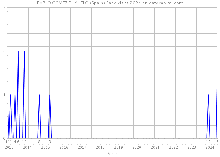 PABLO GOMEZ PUYUELO (Spain) Page visits 2024 