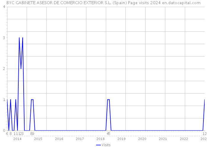 BYC GABINETE ASESOR DE COMERCIO EXTERIOR S.L. (Spain) Page visits 2024 