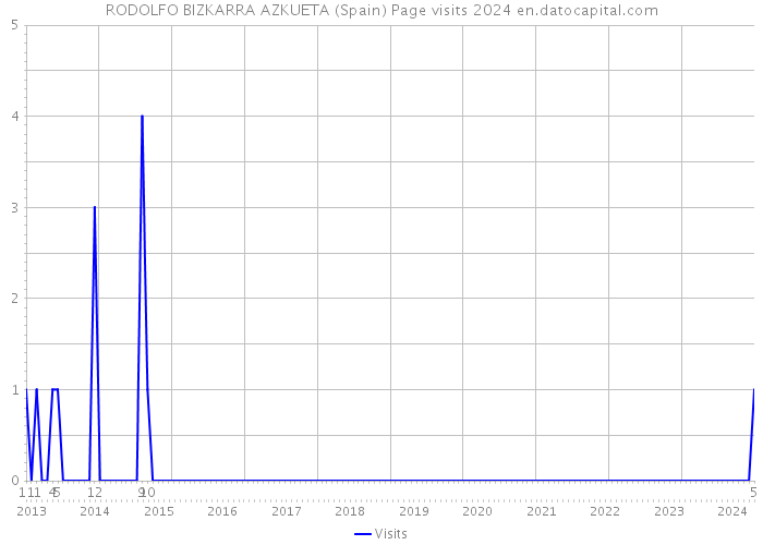 RODOLFO BIZKARRA AZKUETA (Spain) Page visits 2024 
