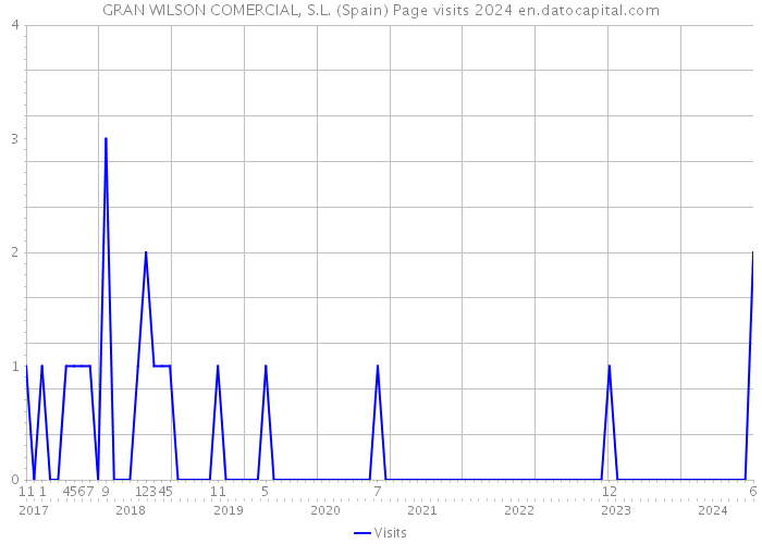 GRAN WILSON COMERCIAL, S.L. (Spain) Page visits 2024 