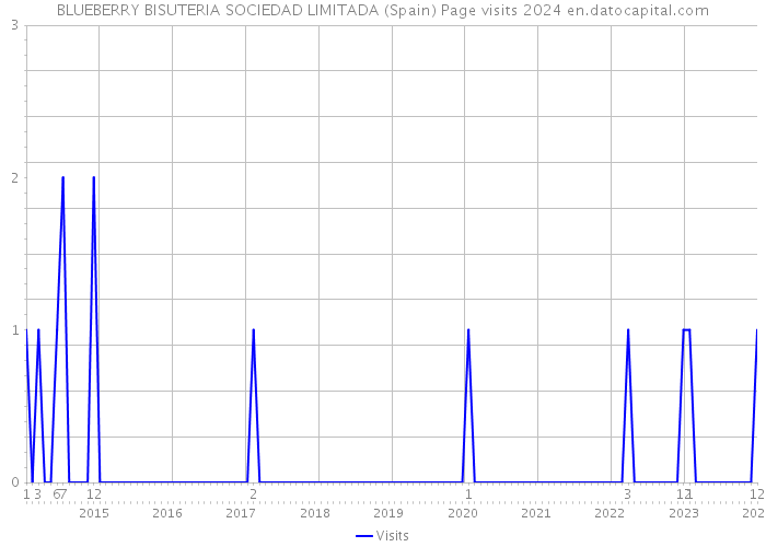BLUEBERRY BISUTERIA SOCIEDAD LIMITADA (Spain) Page visits 2024 