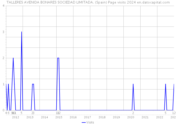 TALLERES AVENIDA BONARES SOCIEDAD LIMITADA. (Spain) Page visits 2024 