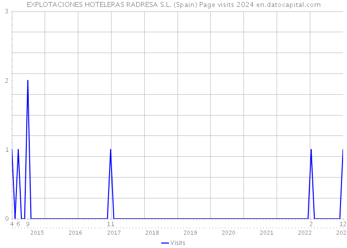 EXPLOTACIONES HOTELERAS RADRESA S.L. (Spain) Page visits 2024 