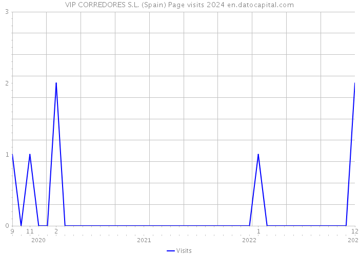 VIP CORREDORES S.L. (Spain) Page visits 2024 