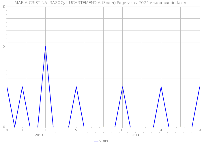 MARIA CRISTINA IRAZOQUI UGARTEMENDIA (Spain) Page visits 2024 