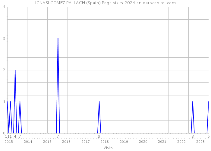 IGNASI GOMEZ PALLACH (Spain) Page visits 2024 