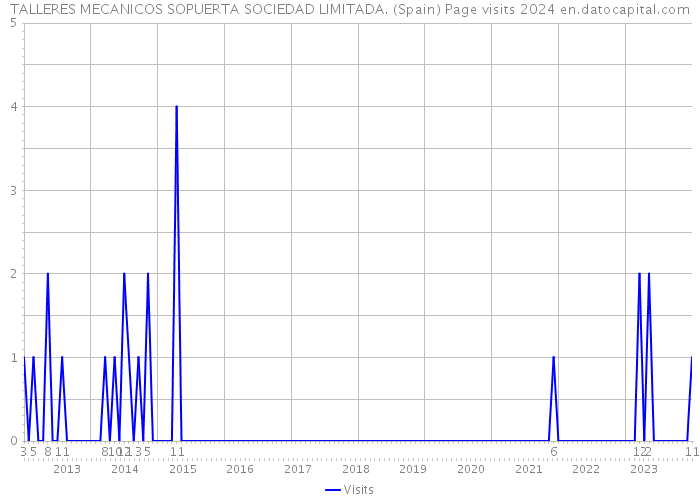 TALLERES MECANICOS SOPUERTA SOCIEDAD LIMITADA. (Spain) Page visits 2024 