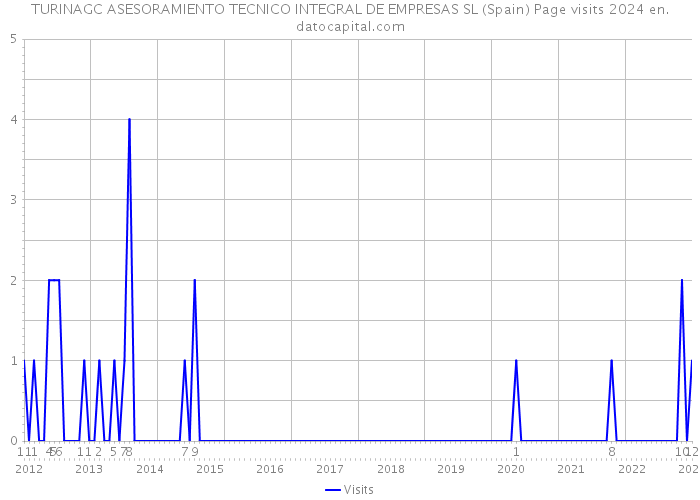 TURINAGC ASESORAMIENTO TECNICO INTEGRAL DE EMPRESAS SL (Spain) Page visits 2024 