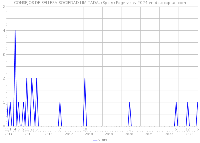 CONSEJOS DE BELLEZA SOCIEDAD LIMITADA. (Spain) Page visits 2024 