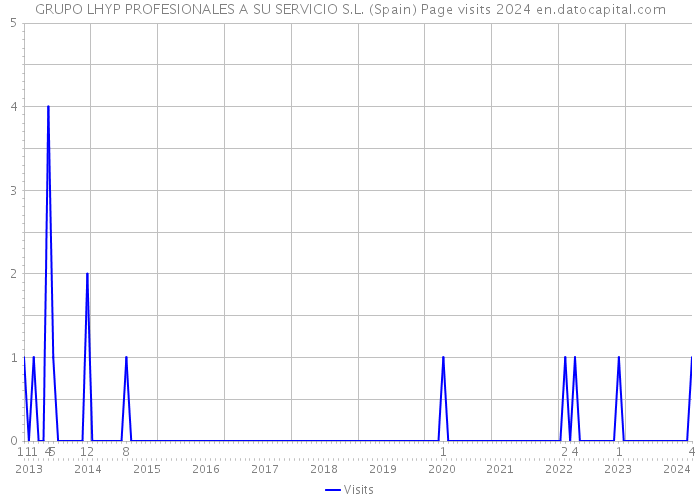 GRUPO LHYP PROFESIONALES A SU SERVICIO S.L. (Spain) Page visits 2024 