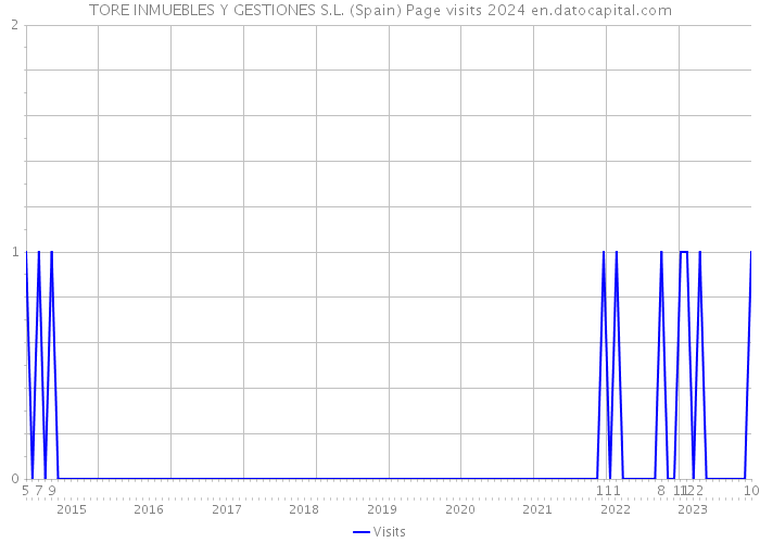 TORE INMUEBLES Y GESTIONES S.L. (Spain) Page visits 2024 