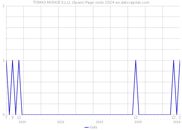 TOMAS MONGE S.L.U. (Spain) Page visits 2024 