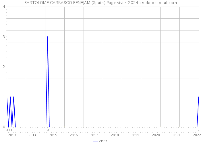 BARTOLOME CARRASCO BENEJAM (Spain) Page visits 2024 