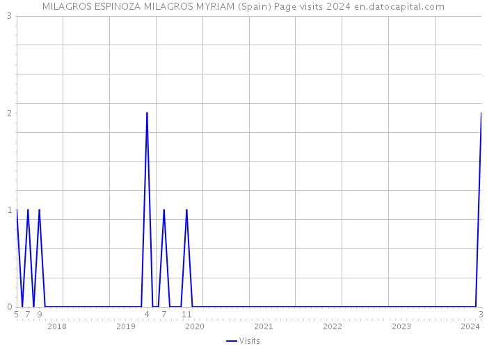 MILAGROS ESPINOZA MILAGROS MYRIAM (Spain) Page visits 2024 