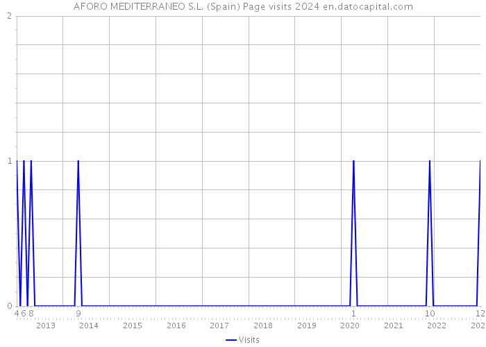 AFORO MEDITERRANEO S.L. (Spain) Page visits 2024 