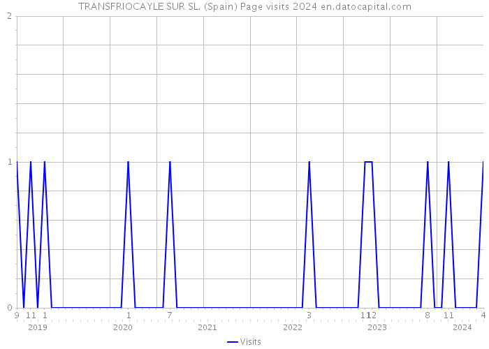 TRANSFRIOCAYLE SUR SL. (Spain) Page visits 2024 