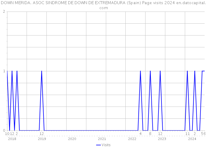 DOWN MERIDA. ASOC SINDROME DE DOWN DE EXTREMADURA (Spain) Page visits 2024 