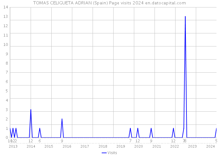 TOMAS CELIGUETA ADRIAN (Spain) Page visits 2024 