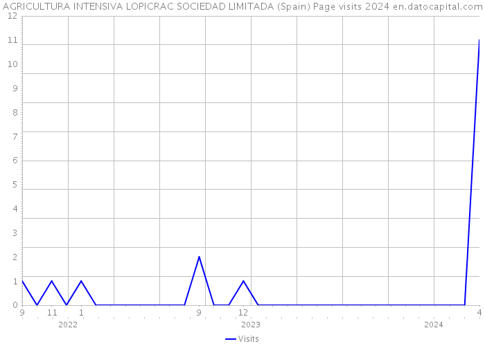 AGRICULTURA INTENSIVA LOPICRAC SOCIEDAD LIMITADA (Spain) Page visits 2024 