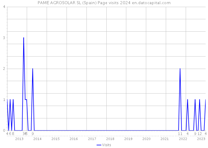 PAME AGROSOLAR SL (Spain) Page visits 2024 