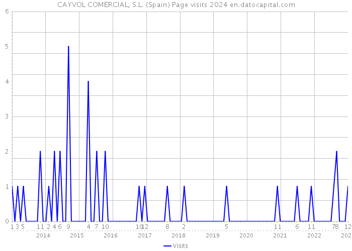 CAYVOL COMERCIAL, S.L. (Spain) Page visits 2024 