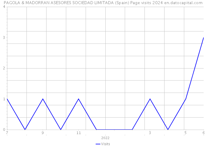 PAGOLA & MADORRAN ASESORES SOCIEDAD LIMITADA (Spain) Page visits 2024 