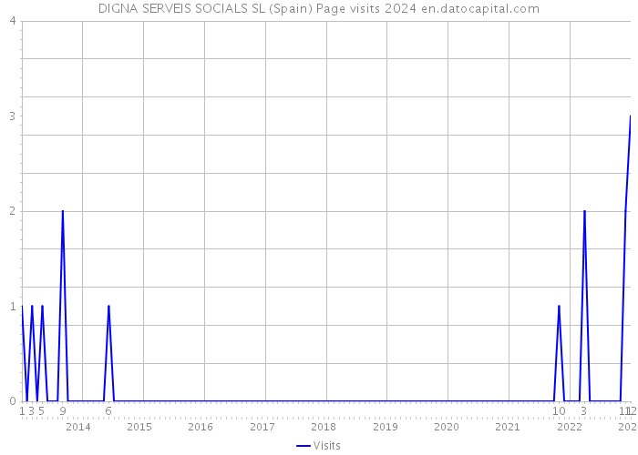 DIGNA SERVEIS SOCIALS SL (Spain) Page visits 2024 