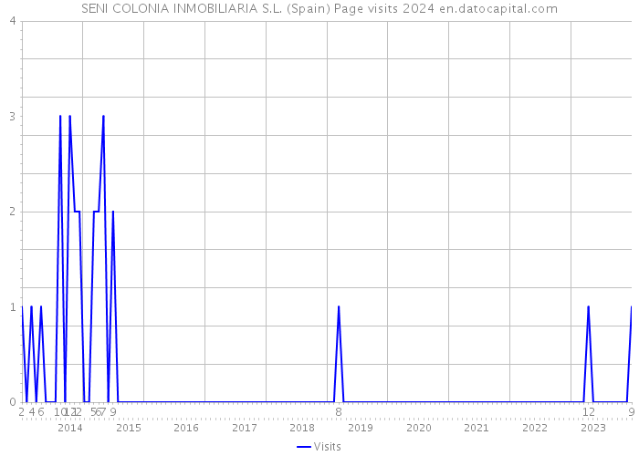 SENI COLONIA INMOBILIARIA S.L. (Spain) Page visits 2024 