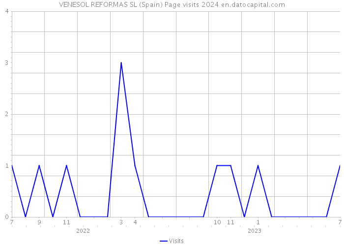 VENESOL REFORMAS SL (Spain) Page visits 2024 