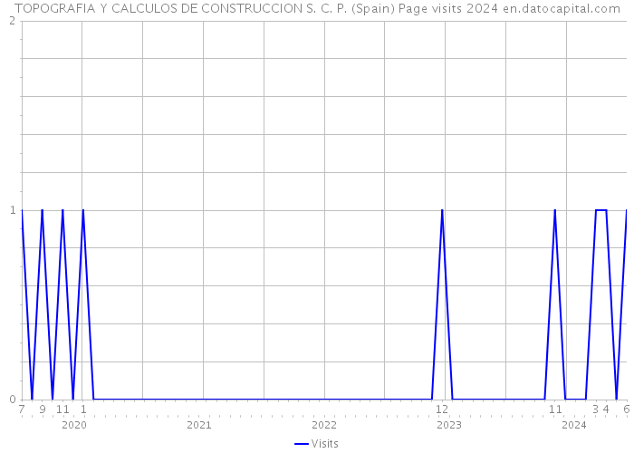TOPOGRAFIA Y CALCULOS DE CONSTRUCCION S. C. P. (Spain) Page visits 2024 