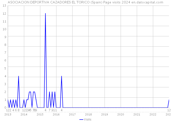 ASOCIACION DEPORTIVA CAZADORES EL TORICO (Spain) Page visits 2024 