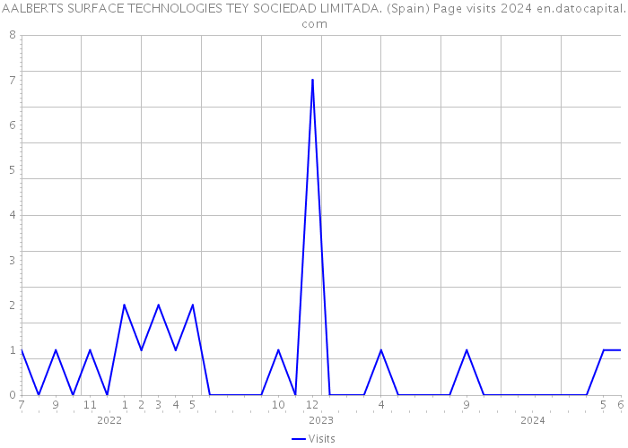 AALBERTS SURFACE TECHNOLOGIES TEY SOCIEDAD LIMITADA. (Spain) Page visits 2024 