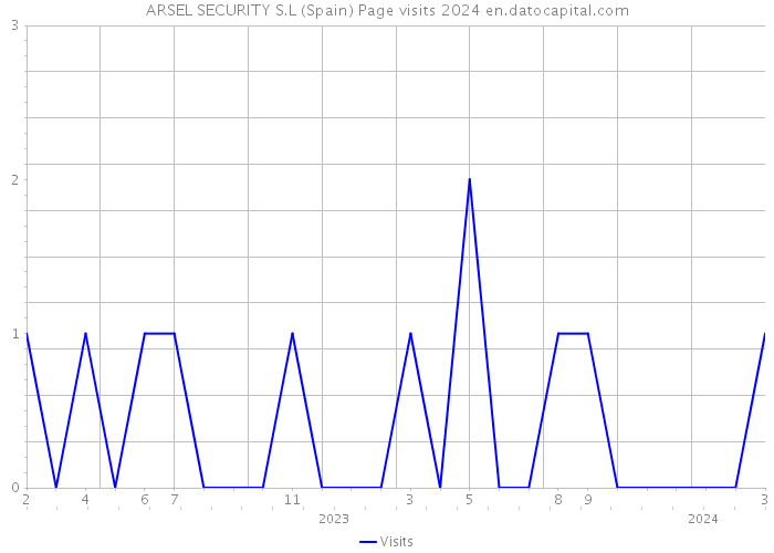 ARSEL SECURITY S.L (Spain) Page visits 2024 