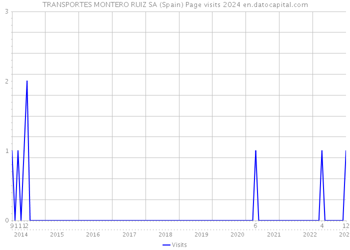 TRANSPORTES MONTERO RUIZ SA (Spain) Page visits 2024 