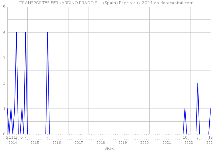 TRANSPORTES BERNARDINO PRADO S.L. (Spain) Page visits 2024 