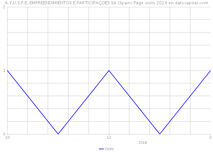 A.Y.U.S.P.E. EMPREENDIMIENTOS E PARTICIPAÇOES SA (Spain) Page visits 2024 