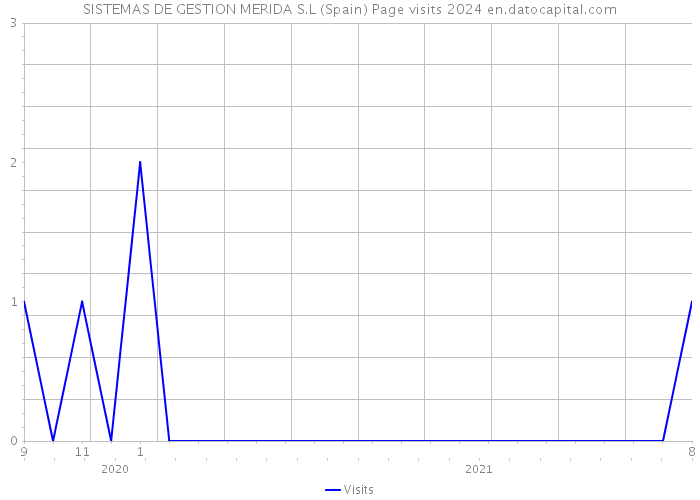 SISTEMAS DE GESTION MERIDA S.L (Spain) Page visits 2024 