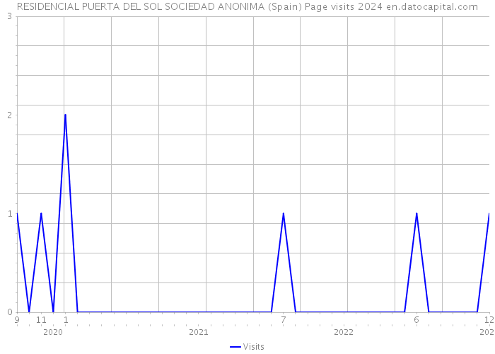 RESIDENCIAL PUERTA DEL SOL SOCIEDAD ANONIMA (Spain) Page visits 2024 