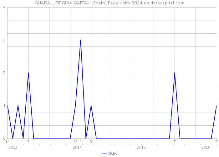 GUADALUPE GUIA GAITAN (Spain) Page visits 2024 