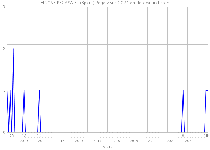 FINCAS BECASA SL (Spain) Page visits 2024 