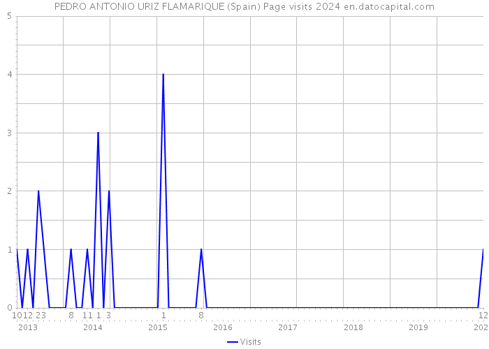 PEDRO ANTONIO URIZ FLAMARIQUE (Spain) Page visits 2024 