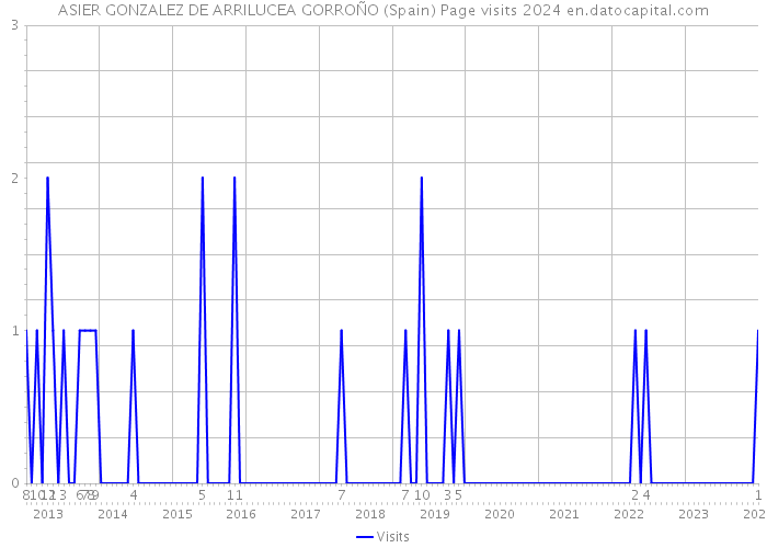 ASIER GONZALEZ DE ARRILUCEA GORROÑO (Spain) Page visits 2024 