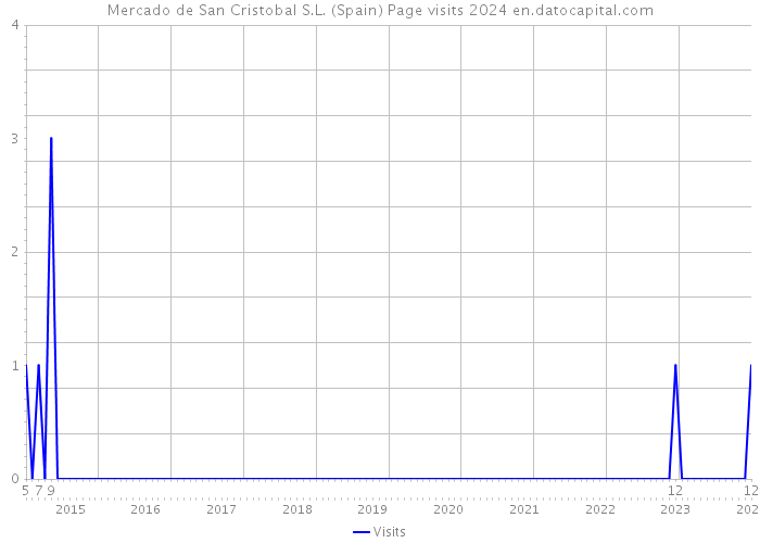 Mercado de San Cristobal S.L. (Spain) Page visits 2024 
