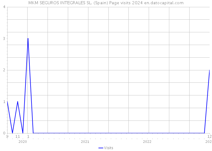 MKM SEGUROS INTEGRALES SL. (Spain) Page visits 2024 