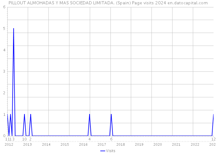 PILLOUT ALMOHADAS Y MAS SOCIEDAD LIMITADA. (Spain) Page visits 2024 