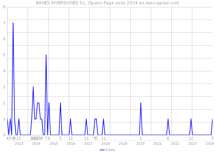 BANES INVERSIONES S.L. (Spain) Page visits 2024 