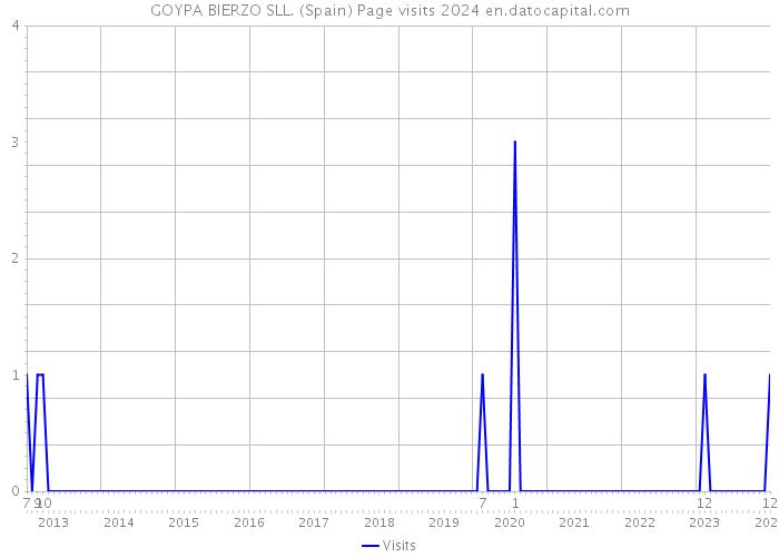 GOYPA BIERZO SLL. (Spain) Page visits 2024 