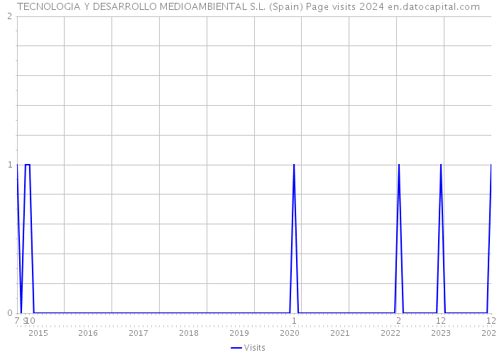 TECNOLOGIA Y DESARROLLO MEDIOAMBIENTAL S.L. (Spain) Page visits 2024 