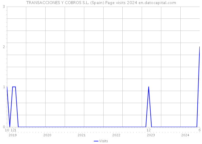 TRANSACCIONES Y COBROS S.L. (Spain) Page visits 2024 